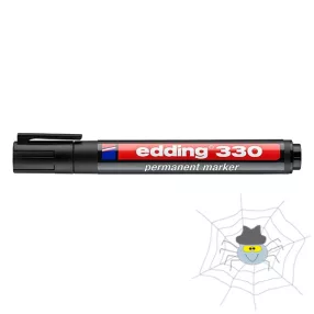 EDDING 330 1-5 mm vágott hegyű pernament marker - fekete