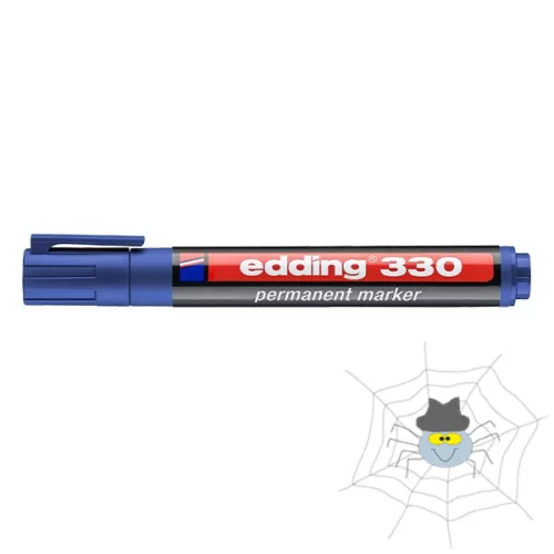 EDDING 330 1-5 mm vágott hegyű pernament marker - kék