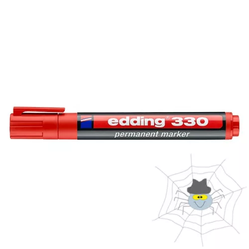 EDDING 330 1-5 mm vágott hegyű pernament marker - piros