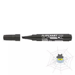   ICO Artip 12 XXL flipchart marker vágott hegyű 1 - 4 mm - fekete