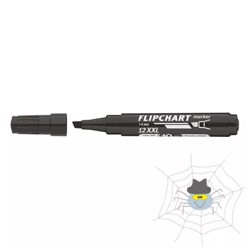 ICO Artip 12 XXL flipchart marker vágott hegyű 1 - 4 mm - fekete