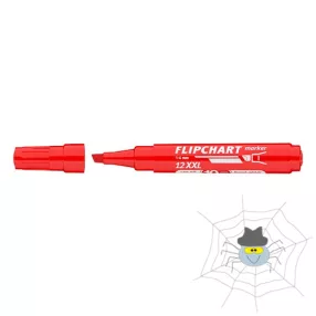   ICO Artip 12 XXL flipchart marker vágott hegyű 1 - 4 mm - piros