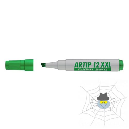 ICO Artip 12 XXL flipchart marker vágott hegyű 1 - 4 mm - zöld