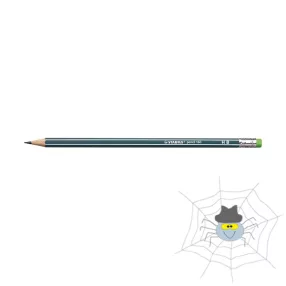   Grafitceruza STABILO Pencil 160 HB hatszögletű radíros olajzöld