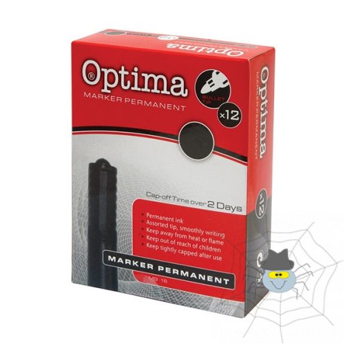 OPTIMA MB-16 permanent kerek végű marker, írás 1-3 mm - fekete