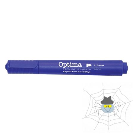 OPTIMA MB-16 permanent kerek végű marker, írás 1-3 mm - kék