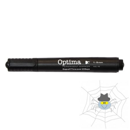 OPTIMA MC-16 permanent vágott végű marker, írás 1-5 mm - fekete