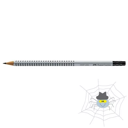 Grafitceruza FABER-CASTELL Grip 2001 B háromszögletű radíros