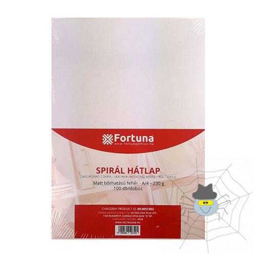 FORTUNA A4 230 gram matt bőrhatású fehér hátlap - 100 db/csomag