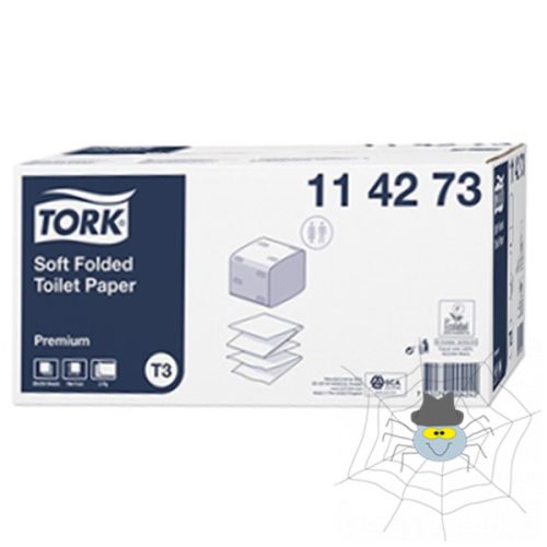 Toalettpapír TORK Soft Preium T3 2 rétegű hajtogatott fehér 252 lap 30cs/krt
