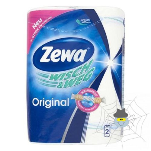 Kéztörlő tekercses háztartási ZEWA Wisch&Weg Original 2 rétegű 2 tekercses