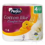   Toalett papír PERFEX Cotton Comfort Line 4 rétegű 4 tekercses