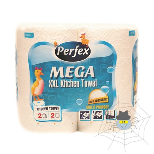 Kéztörlő tekercses háztartási PERFEX Boni Mega 2 rétegű 2 tekercses