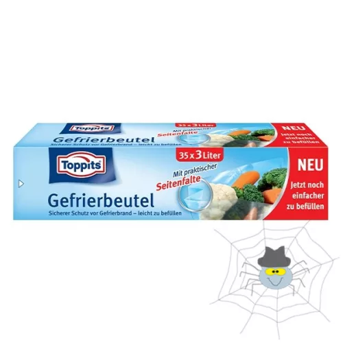 Mélyhűtő tasak TOPPITS 3L-es 35db/csomag