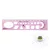 OPTIMA átlátszó sablon vonalzó 30 cm - pink