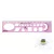 OPTIMA átlátszó, hajlékony sablon vonalzó 30 cm - pink