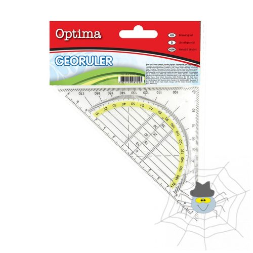 OPTIMA 180 fokos műanyag szögmérő