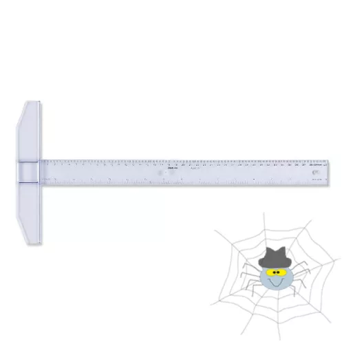 T-Vonalzó ARISTO fix fejjel 40 cm víztiszta