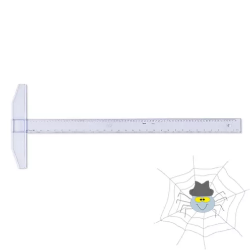 T-Vonalzó ARISTO fix fejjel 75 cm víztiszta