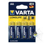 VARTA Longlife AA elem LR6 - 4 darab/csomag