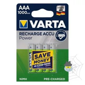   Elem micro tölthető VARTA Power AAA előtöltött 4x1000 mAh
