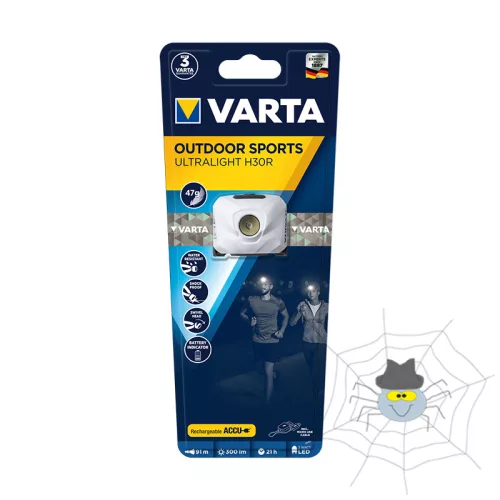 Fejlámpa VARTA Outdoor Sports UltraLight H30R fehér