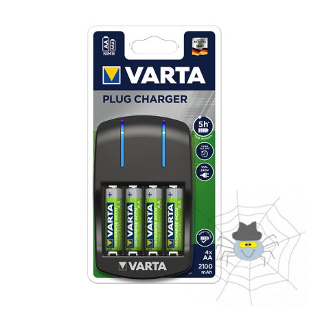 Akkumulátor töltő VARTA Plug + 4 db AA 2100 mAh
